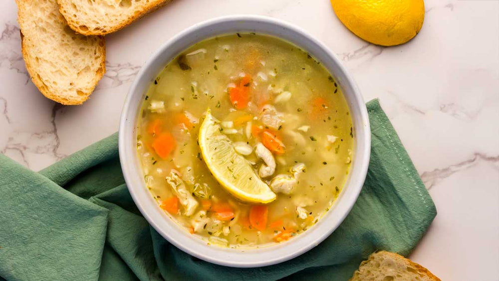 Slow Cooker Lemon Chicken Orzo Soup