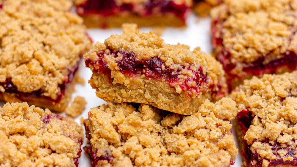 Low FODMAP Cranberry Crumble Bars