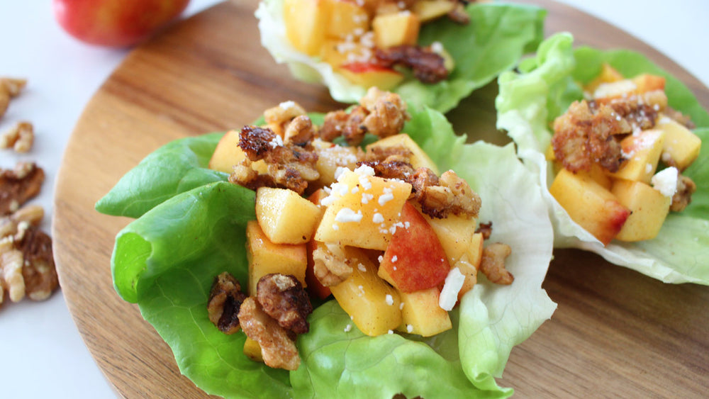 Peach Cobbler Salad Lettuce Wraps