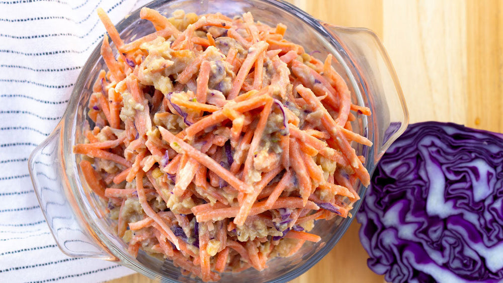 Shredded Cabbage Salad with Lentils (GERD-Friendly with a Thai Flare)