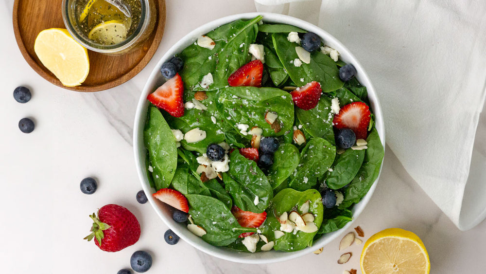 Summer Berry Salad with Lemon Chia Seed Dressing