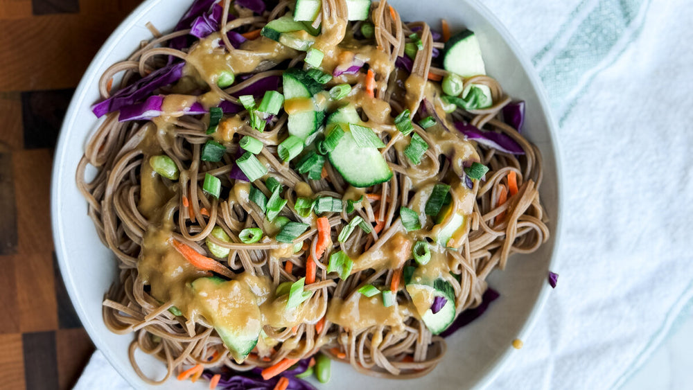 Gut-Friendly Cold Sesame Noodle Bowl