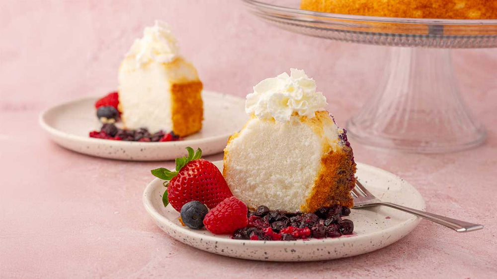 Angel Food Cake with a Berry Compote