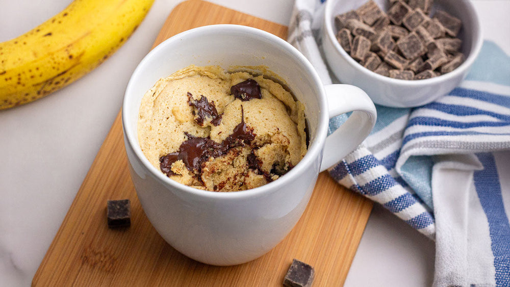 Low FODMAP Chocolate Chip Banana Mug Cake