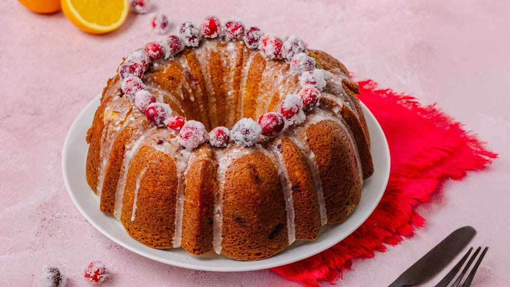 Cranberry Orange Sour Cream Bundt Cake