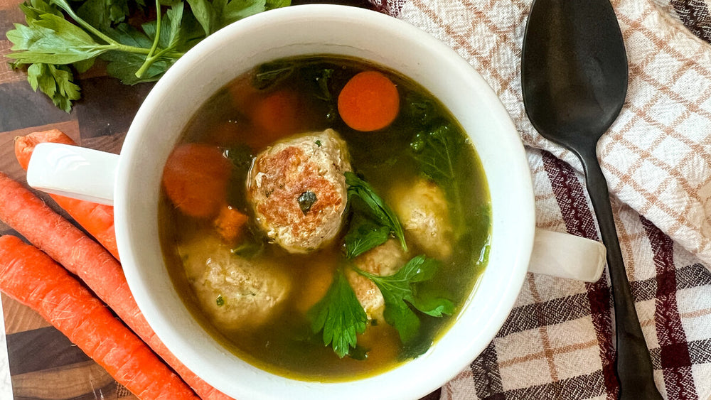 GERD-Friendly Turkey Meatball Soup