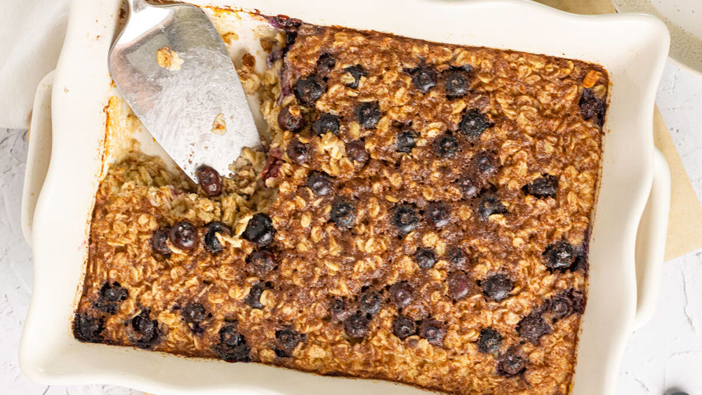 GERD-Friendly Blueberry Baked Oatmeal
