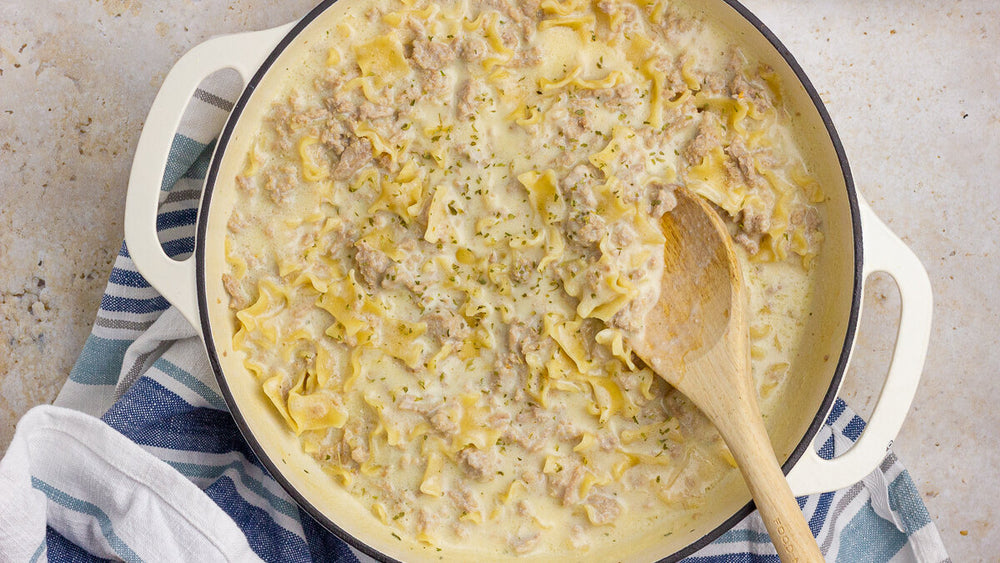 Low FODMAP Beef Stroganoff