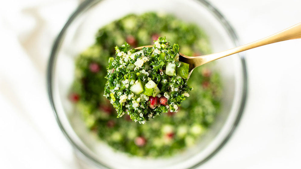 GERD-Friendly Tabbouleh with Pomegranate Seeds