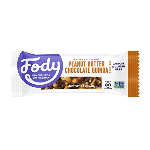 Low FODMAP Certified Peanut Butter Chocolate Quinoa Protein Nut Bars (12 count)