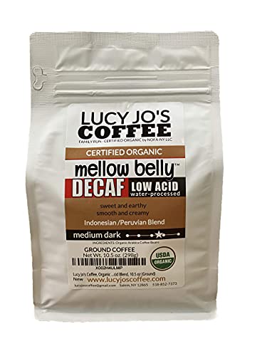 Coffee, Organic Decaf Mellow Belly Low Acid Blend - (10.5 oz)