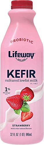 Lifeway Low-Fat Strawberry Kefir 8 fl. oz. - 6/Case