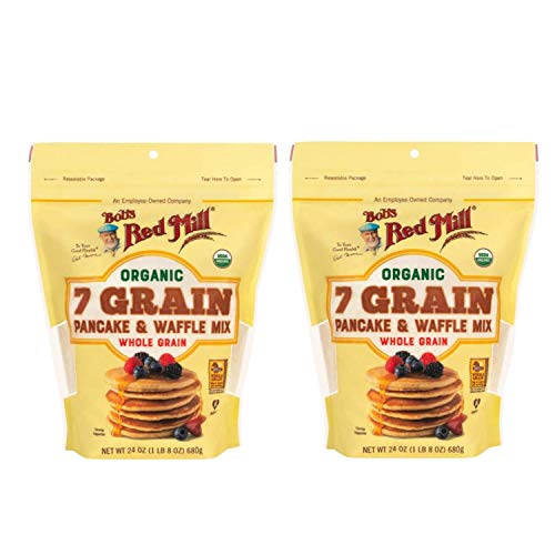 Organic 7 Grain Pancake & Waffle Mix (24oz, Two Pack)