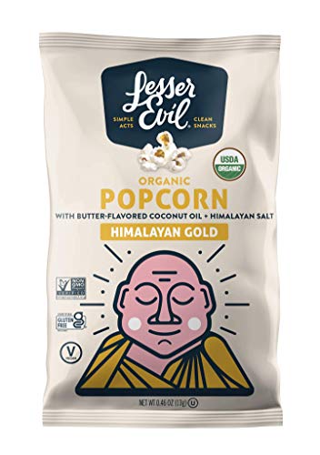 Organic Popcorn, Coconut Oil, (0.46oz, 24 Pack)