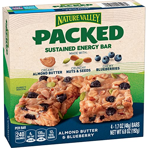 Almond Butter & Blueberry Bars- Pack of 6 (1.7oz)