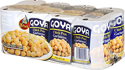 Canned Chickpeas (Pack of 8, 15.5 oz each)