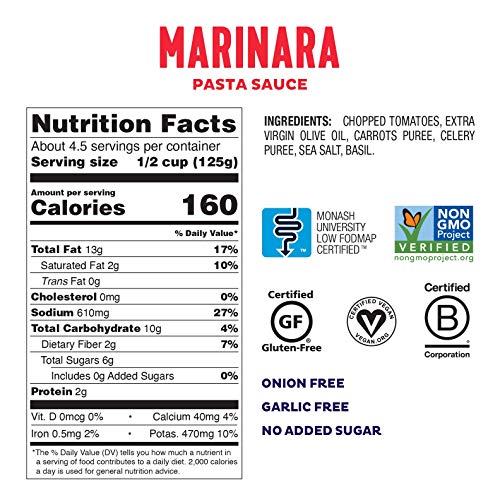 Low FODMAP Marinara Pasta Sauce (3 Pack)