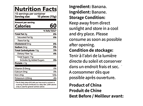 Freeze-Dried Banana Chips (0.52 oz, 15 Pack)