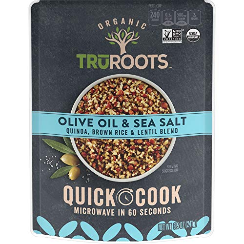 Organic Quick Cook Olive Oil and Sea Salt Quinoa, Brown Rice and Lentil Blend (8.5 Ounces; Pack of 8)