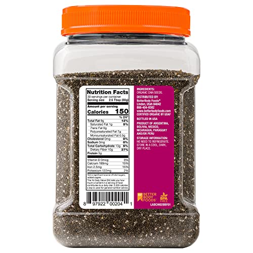 Organic Chia Seeds with Omega-3 (2 Pound)