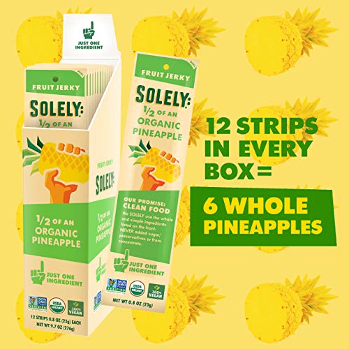 Organic Pineapple Fruit Jerky (12 Strips)