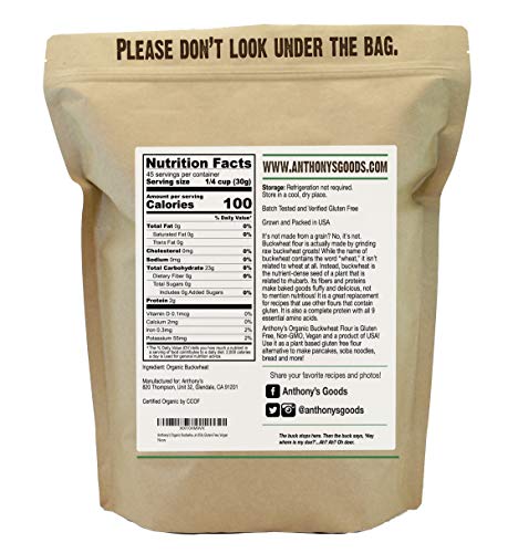 Gluten-Free Organic Buckwheat Flour (3 lb)