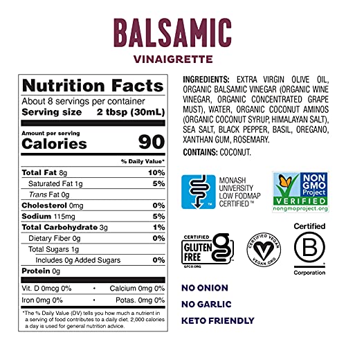 Low FODMAP Balsamic Vinaigrette Salad Dressing