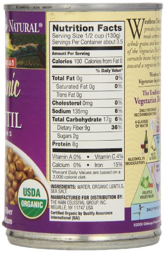 Low Sodium Organic Canned Lentils (15 oz)