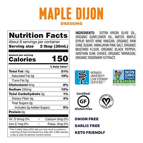Low FODMAP Vegan Maple Dijon Salad Dressing