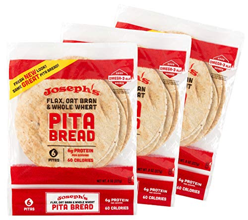 Joseph's Pita Bread (3 Pack, 18 Pitas Total)