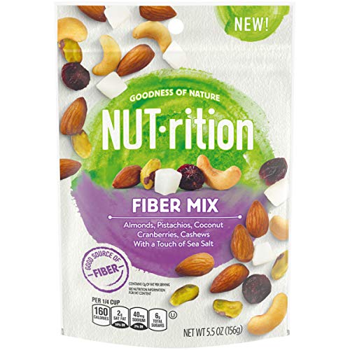 Fiber Mix Mixed Nuts (5.5 oz Bag, Pack of 8)