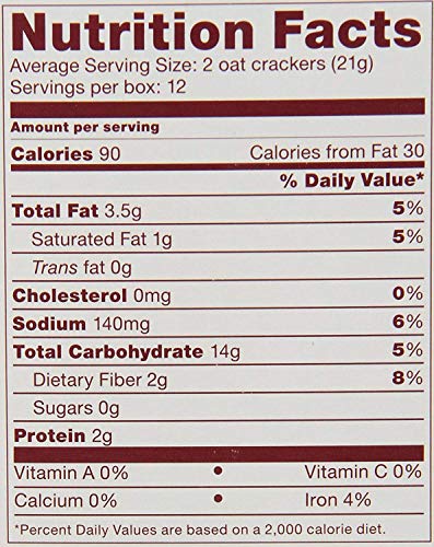 Organic Whole Grain Oat Crackers, 8.8 Ounce