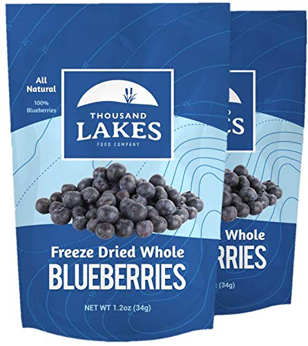 Freeze Dried Blueberries (Pack of 2, 1.2 oz each)