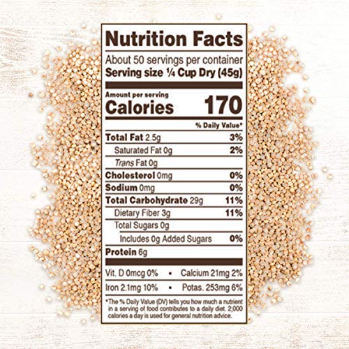 Serving size of deals quinoa