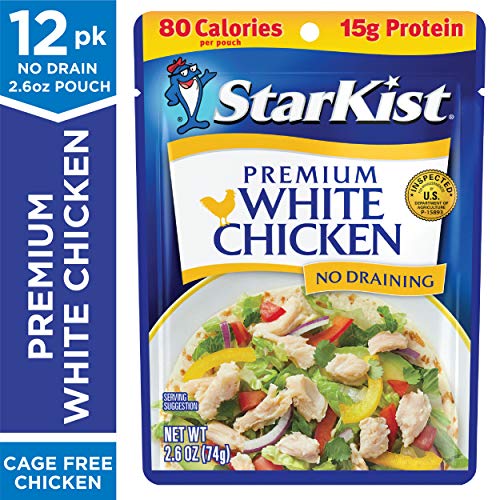 Premium White Chicken (2.6 oz Pouch, Pack of 12)